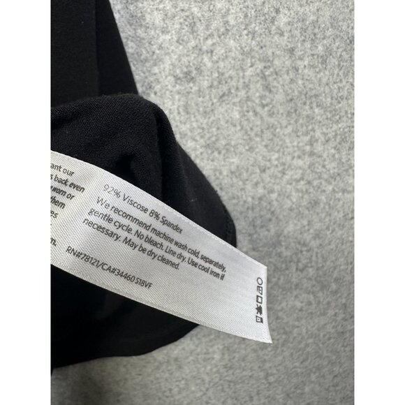 Eileen Fisher Dress Medium Stretch Womens Black Short Sleeve Capsule Minimal - Picture 7 of 8